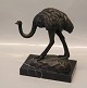 Bronze ostrich 
18.5 cm EMU on 
black marble 
stand 13.5 x 
8.5 cm Signed 
MILO