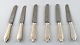 6 knives. Tiffany & Co., New York, dinner knives in silver.
