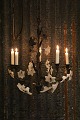 French 1800 
century church 
chandelier for 
5 candles, with 
completely dark 
patinated frame 
, ...