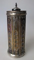 Money box with 
Round Tower, 
Denmark, 19th 
century. Silver 
plated brass. H 
.: 15 cm.