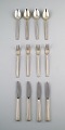 Georg Jensen Bernadotte, Complete 4-person cutlery service. 12 pieces.