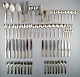 Georg Jensen Sterling Silver Block / Acadia Just Andersen.
Cutlery set 69 pieces for 8 persons. 1930 s.