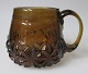 Really rarely 
beer mug - 
handles glass - 
presumably 
Denmark. 19th 
century. 
Brownish green 
glass. ...