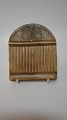 Swedish common 
small loom 
damper Dated 
1839 dimensions 
15.5 x 13cm.