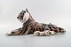 Royal Copenhagen Porcelain figurine in the form of a tiger, no. 714.
