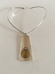 Hans Hansen 
Sterling Silver 
Necklace and 
Pendant. The 
neckring 
measures 13 cm 
Ø / 5 1/8 in. 
...