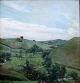 Hessellund, 
Hans Andreasen 
(1851 - 1907) 
Denmark: 
Landscape at 
Ringsted. Oil 
on board. 21 x 
20 ...