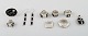 Collection 
jewelry of 
sterling 
silver, most 
with mountings 
of ebony, 
consisting of 6 
rings, two ...