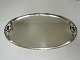 Georg Jensen. 
Sterling (925). 
Oval tray. 
Design 71. 
Length 28 cm. 
Produced 1945- 
1951