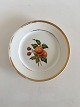 Royal Copenhagen Plate with Handpainted Fruit Motif and Gold