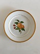 Royal Copenhagen Plate with Handpainted Fruit Motif and Gold