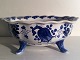 Royal 
Copenhagen, 
Aluminia, 
Trankebar, 
Fruit bowl on 
feet # 
3044/1048, 
8.5cm high, 
21cm wide, ...