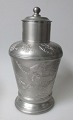 Chinese shaker, 
pewter, 20th 
century. With 
numerous 
decorations, 
including 
peacocks, 
flowers and ...