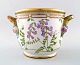 Royal Copenhagen "Flora Danica" porcelain large wine cooler decorated in colours 
and gold with flowers. 
Number 20/3571.