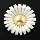 Georg Jensen 
Gilded Sterling 
Silver 
Marguerit / 
Daisy Brooch i  
with white 
enamel - 
Margrethe II 
...