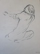 Nathorst 
Westfeldt, 
Karin (1921 - 
2013) Denmark. 
A model. 
Drawing. 
Signed: 
Monogram. 42 x 
30 ...