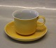 Polar yellow Desiree Coffee cup 6 cm & saucer 13 cm, yellow