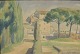 Bennike, F. 
(19/20. 
Century.) 
Denmark: A 
Garden, Rome. 
Watercolor. 
Signed: F. 
Bennike. Rome 
...