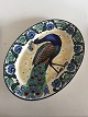 Aluminia Earthenware Oval Tray No 736/632 with Peacock Motif