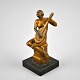 Art Deco, 20. 
C. sculpture of 
a naked sitting 
women playing 
mandolin. 
Patinated zinc. 
Base of ...