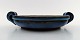 Wilhelm Kåge/Kage (1889-1960) for Gustavsberg, "Farsta".
Unique large bowl of stoneware, decorated with blue glaze.