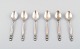 Georg Jensen "Acorn" 6 teaspoons. Sterling silver.
Designer: Johan Rohde.