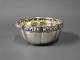 Silverbowl with 
floral edge 
stamped C.G. 
Hallberg.
H - 8 cm and 
Dia - 17 cm.