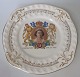 Mittagessen 
Teller, Queen 
Elizabeth 
Krönung am 2. 
Juni 1953. 
Royal Alma. 
Fayencen. 
England. Mit 
...