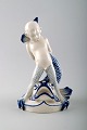 Rare Rörstrand porcelain figure, sea boy and fish. 
