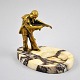 Ashtray with 
bronze figure, 
approx. 1900. 
Probably 
French. Figure 
in the form of 
mandolin ...