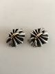 Georg Jensen 
Sterling Silver 
and 18K Gold 
Lene Munthe 
Earrings 
(Clips) No 400. 
Measures 3 cm / 
1 ...