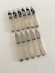 Georg Jensen Pyramid Set of 11 x Oyster Knives in Sterling Silver and Stainless 
Steel. All with early GJ marks