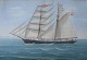 Italian ship 
portraits 
painter (19th 
century): Ship 
portrat of the 
schooner 
Kammerherre 
Schütte. ...