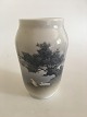 Royal Copenhagen Vase No 2253/1217 with Landscape Motif with two white ducks.