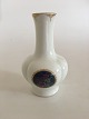 Royal Copenhagen Vase No 1981/1557 with Gold and Flower Motif