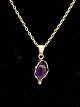 14ct gold necklace a nd pendants with violet sapphire sold