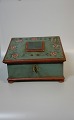 Danish common 
sewing box 18th 
century 
standing on 
lower feet. 
Original lock 
and key H. 
21.5cm L. ...