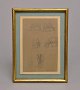 Kittendorff, 
Johan Adolph 
(1805 - 1902) 
Denmark: Cows. 
Lead on paper. 
Signed. A. 
Kittendorff. 16 
...