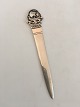 Evald Nielsen Silver Letter Opener with Viking Ornament.