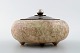 Royal Copenhagen lidded jar with bronze lid on tripod in ceramics by Carl Halier 
/ Georg Thylstrup.