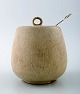 Arne Bang and Hans Hansen: Jam jar in stoneware decorated with eggshell glaze. 
Model number 18.