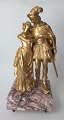 French 
hat-gilded 
bronze figure 
of young 
lovers, 19th 
century.
Height: 31.5 
cm. On square 
...