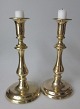 Pair of Danish 
brass 
candlesticks, 
19th century. 
Round foot and 
profiled stemm. 
Height: 23 cm. 
...