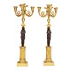Pair of gilt Empire candelabra. France around 1820. H: 57cm