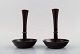 Jens H. Quistgaard, a pair of candlesticks in cast iron.
Danish design 1960s.