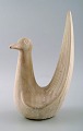 Rörstrand/Rørstrand stentøjsfigur af Gunnar Nylund, skulpturel fugl.
Æggeskalsglasur.