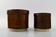 Kähler, Denmark, a pair of glazed stoneware bowls / flowerpots. 
Nils Kähler. 1960s.
