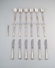 Cohr Old Danish 
silver cutlery 
for 6 p. A 
total of 19 p.
The set 
consists of 6 
spoons, 6 
forks, ...