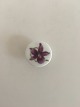 Royal Copenhagen Porcelain Button with Handpainted Flower Motif