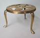 Brass dish mat, 
19th century. 
Denmark. 
Height: 11 cm. 
Slide: 15 cm. 
Probably used 
with brazier.
